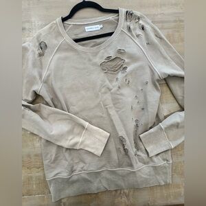 Sincerely Jules distressed torn all over crewneck sweater sweatshirt